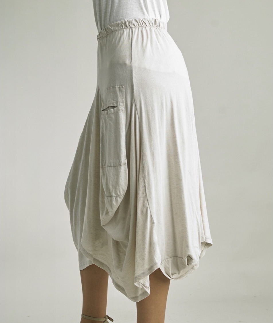 Tempo Paris wholesale style — 712CC · Draped Bubble-Hem Skirt